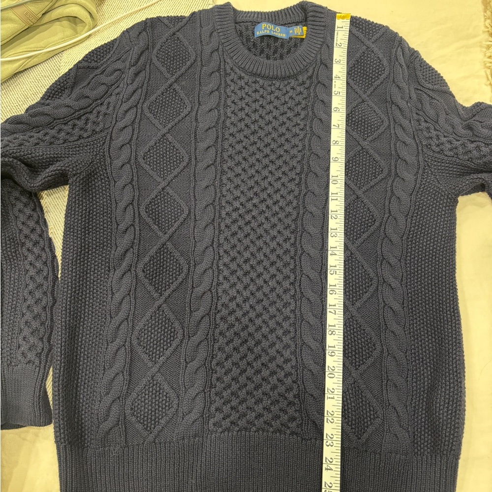 Polo by Ralph Lauren Men's Blue  Fisherman Sweater